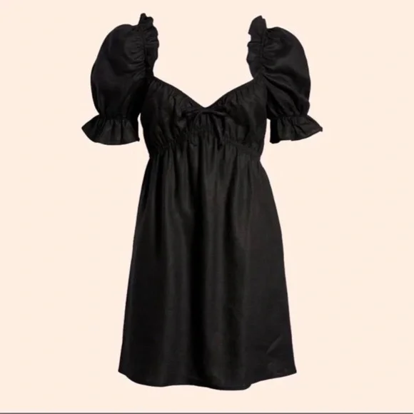 Reformation | Dresses | Reformation Linen Puff Sleeved Channa Mini Dress  Size S | Poshmark